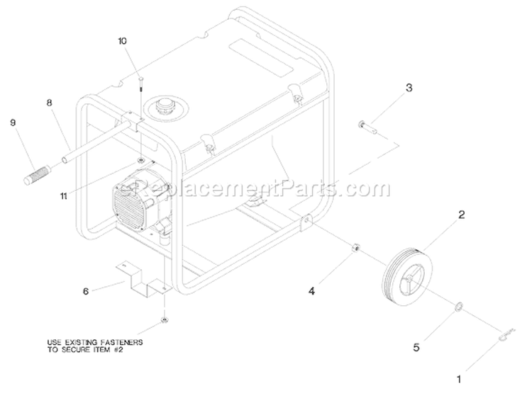 Page C Diagram and Parts List for 1669-0  Briggs and Stratton Generator